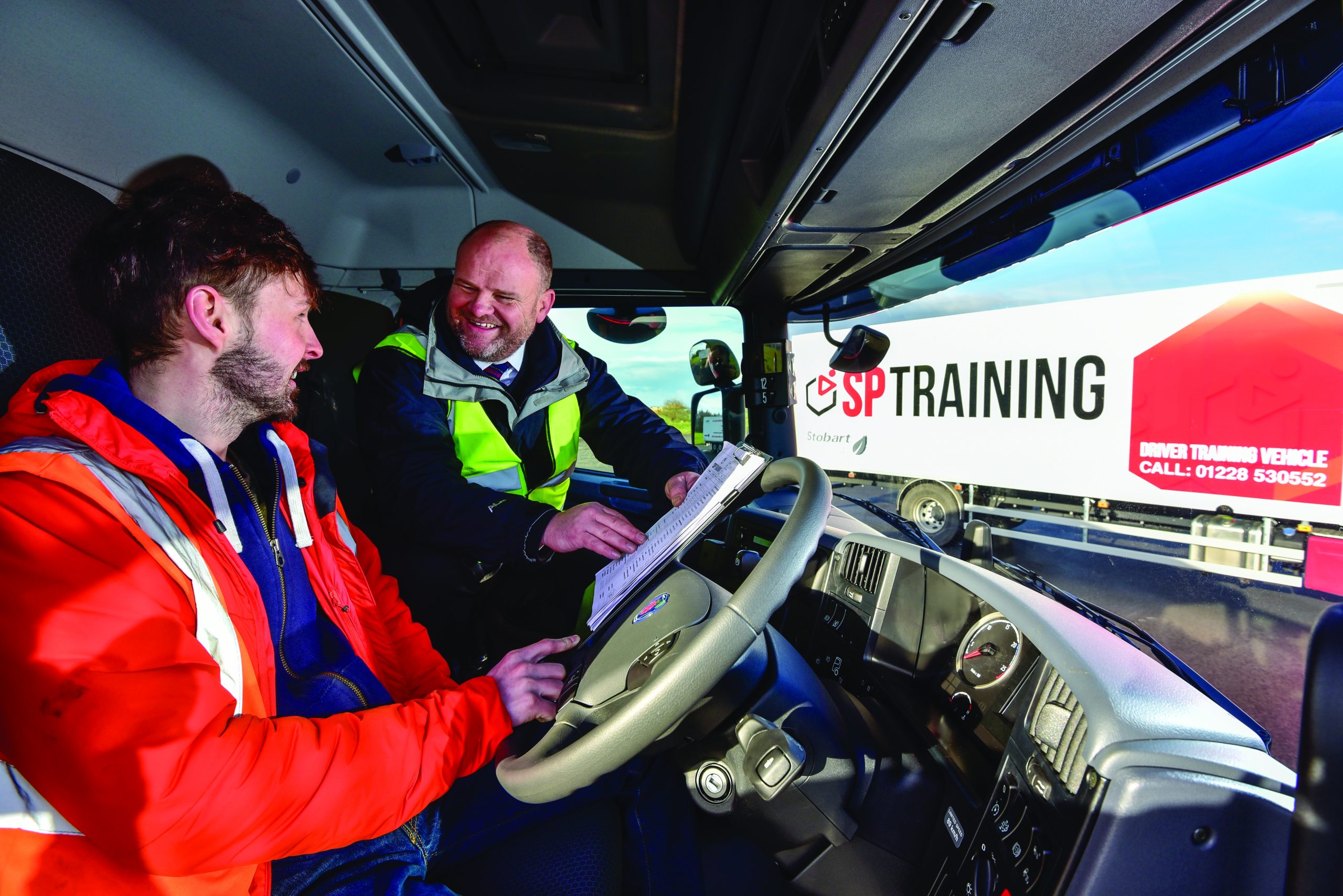 SP Training of Carlisle, Cumbria put two new Scania vehicles on the road in partnership with Stobart Group, Yodel and Scania ( Great Britain ) Ltd